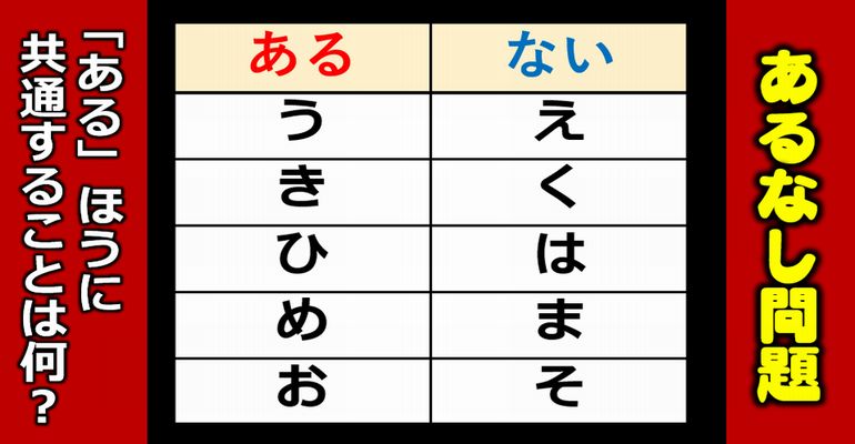 【あるなし問題】ひらめいたら超うれしい脳トレ！2問