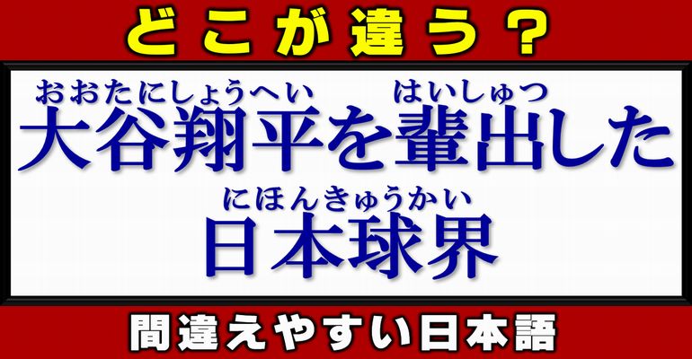 【どこが違う？】日本語の間違いを見つける言葉訂正問題！4問