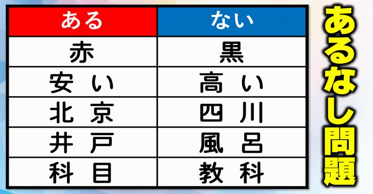 【あるなし問題】考えすぎると解けないひらめき問題！2問