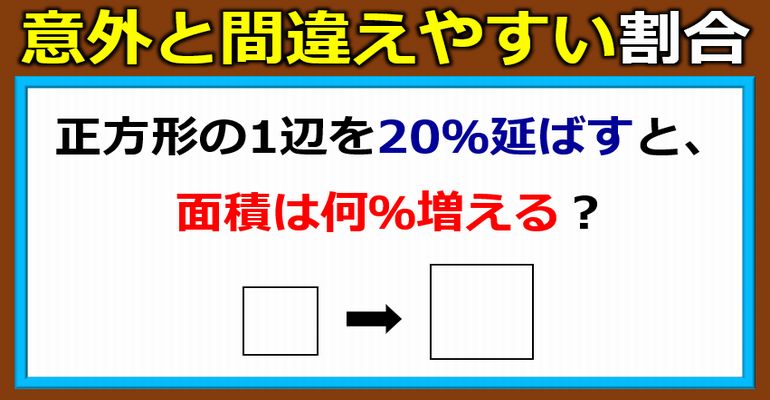 意外と正解できない面積増加量！