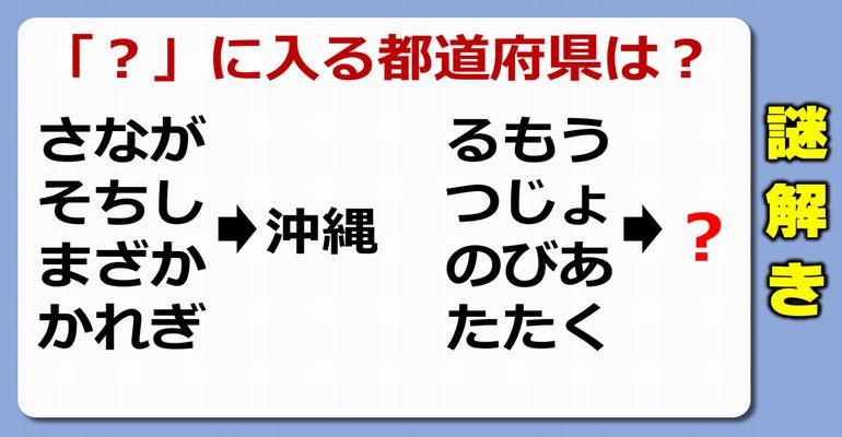 【謎解き】発想力を養成するひらめきクイズ！5問