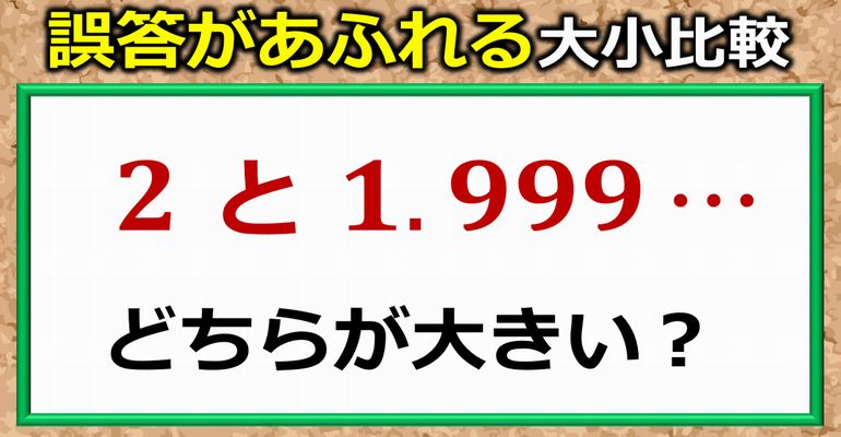 誤答があふれる大小比較